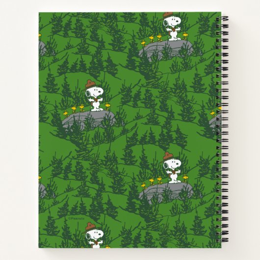 Snoopy Beagle Scout Hiking Pattern Notitieboek (Achterkant)