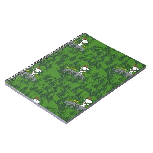 Snoopy Beagle Scout Hiking Pattern Notitieboek (Linkerzijde)