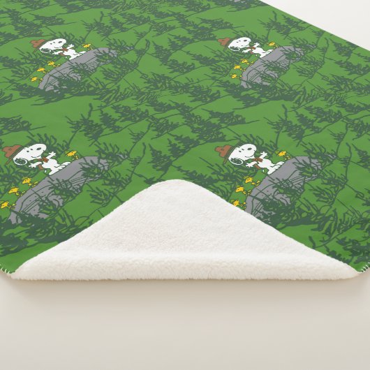 Snoopy Beagle Scout Hiking Pattern Sherpa Deken (3/4)