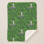 Snoopy Beagle Scout Hiking Pattern Sherpa Deken (Voorkant)