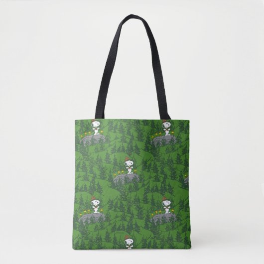 Snoopy Beagle Scout Hiking Pattern Tote Bag (Voorkant)
