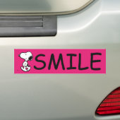 Snoopy Black & Magenta Bumpersticker (Op auto)