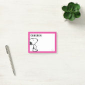 Snoopy Black & Magenta | Jouw namen toevoegen Post-it® Notes (Kantoor)
