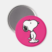 Snoopy Black & Magenta Magneet (Voorkant / Achterkant)