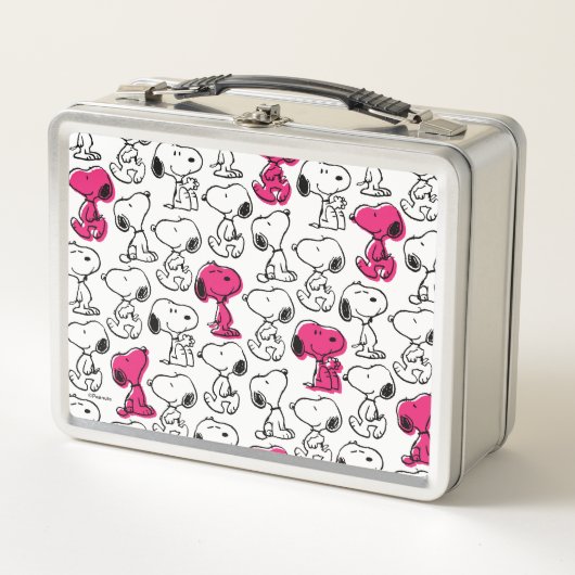 Snoopy Black & Magenta Pattern (Voorkant)