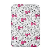 Snoopy Black & Magenta Pattern Badmat (Voorkant Verticaal)