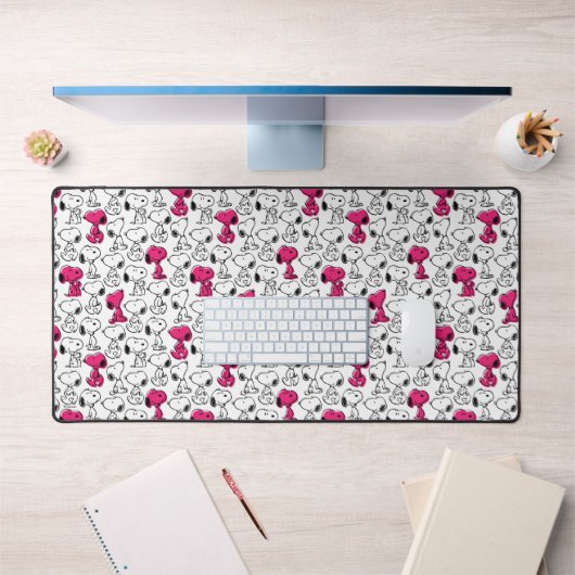 Snoopy Black & Magenta Pattern Bureaumat (Kantoor 1)