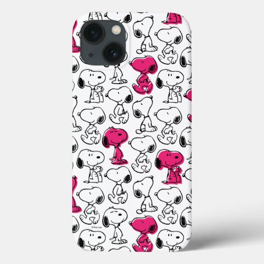 Snoopy Black & Magenta Pattern Case-Mate iPhone Case (Achterkant)