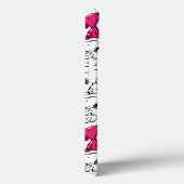 Snoopy Black & Magenta Pattern Case-Mate iPhone Case (Achterkant / Rechts)