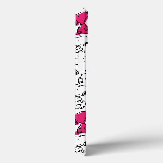 Snoopy Black & Magenta Pattern Case-Mate iPhone Case (Achterkant / Rechts)