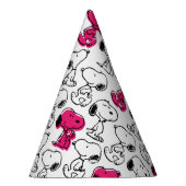 Snoopy Black & Magenta Pattern Feesthoedjes (Rechts)