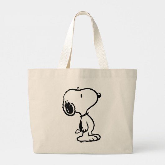 Snoopy Black & Magenta Pattern Grote Tote Bag (Achterkant)