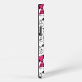 Snoopy Black & Magenta Pattern iPhone Hoesje (Rechterkant)