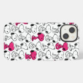 Snoopy Black & Magenta Pattern iPhone Hoesje (Achterkant horizontaal)