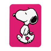 Snoopy Black & Magenta Pattern Magneet (Verticaal)