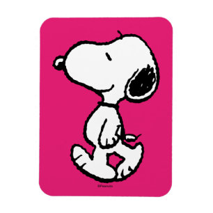 Snoopy Black & Magenta Pattern Magneet