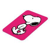 Snoopy Black & Magenta Pattern Magneet (Linkerzijde)
