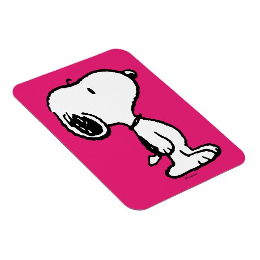 Snoopy Black & Magenta Pattern Magneet (Rechterzijde)