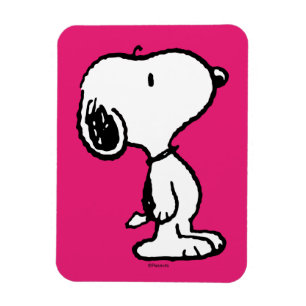 Snoopy Black & Magenta Pattern Magneet