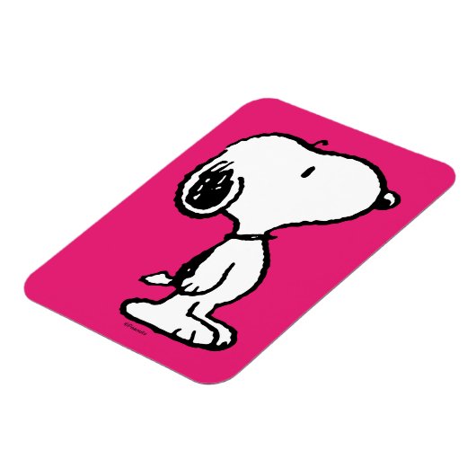 Snoopy Black & Magenta Pattern Magneet (Linkerzijde)