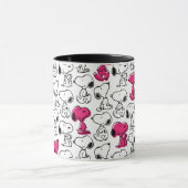 Snoopy Black & Magenta Pattern Mok (Midden)