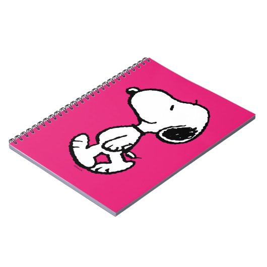 Snoopy Black & Magenta Pattern Notitieboek (Linkerzijde)