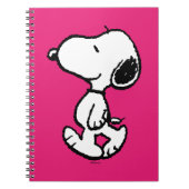 Snoopy Black & Magenta Pattern Notitieboek (Voorkant)