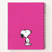 Snoopy Black & Magenta Pattern Notitieboek (Achterkant)