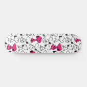 Snoopy Black & Magenta Pattern Persoonlijk Skateboard (Horizontaal)