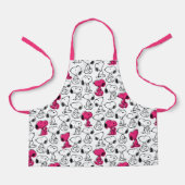 Snoopy Black & Magenta Pattern Schort (Voorkant)