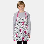 Snoopy Black & Magenta Pattern Schort (Gedragen)