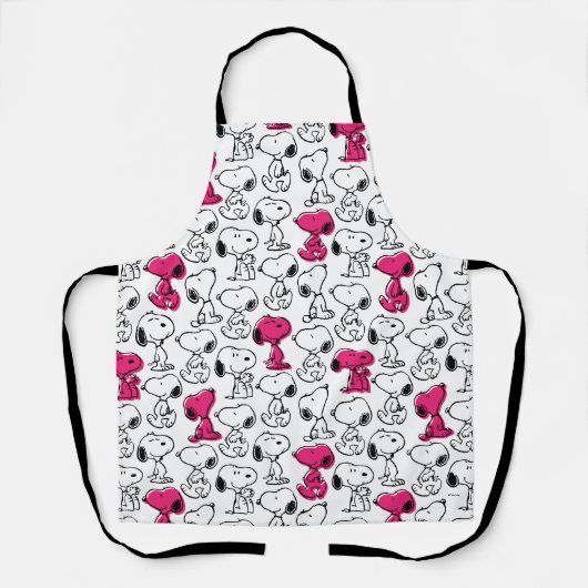Snoopy Black & Magenta Pattern Schort (Voorkant)
