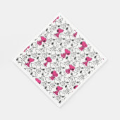 Snoopy Black & Magenta Pattern Servet (Hoek)