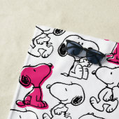 Snoopy Black & Magenta Pattern Strandlaken (In situ)