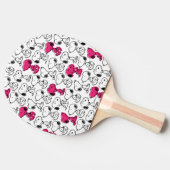Snoopy Black & Magenta Pattern Tafeltennisbatje (Zijkant)