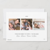 Snoopy Boven Hoed Pepermunt Snoep Feestdagenkaart (Achterkant)