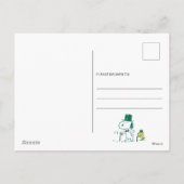 Snoopy Boven Hoed Pepermunt Snoep Feestdagenkaart (Achterkant)