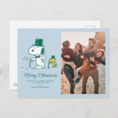 Snoopy Bovenhoed Pepermunt Snoep Feestdagenkaart (Voorkant / Achterkant)