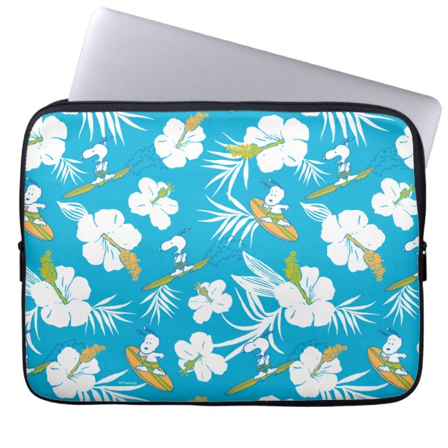 Snoopy Brooklyn Beach Pattern Laptop Sleeve (Voorkant)