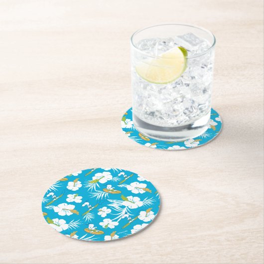 Snoopy Brooklyn Beach Pattern Ronde Kartonnen Onderzetter (Insitu)