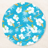 Snoopy Brooklyn Beach Pattern Ronde Kartonnen Onderzetter (Voorkant)