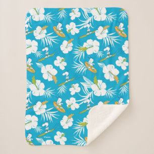 Snoopy Brooklyn Beach Pattern Sherpa Deken