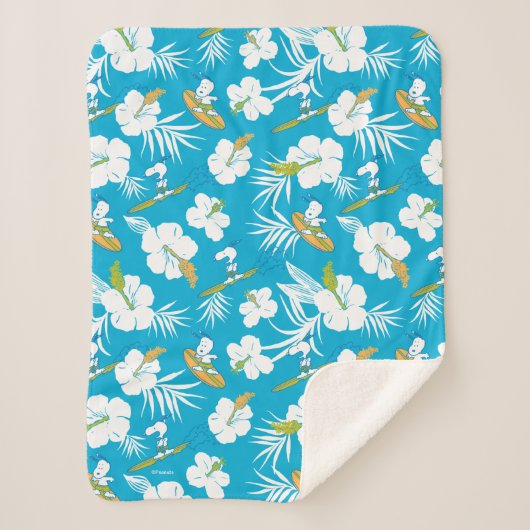 Snoopy Brooklyn Beach Pattern Sherpa Deken (Voorkant)