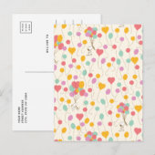 Snoopy Bunches of Balloons Pattern Briefkaart (Voorkant / Achterkant)