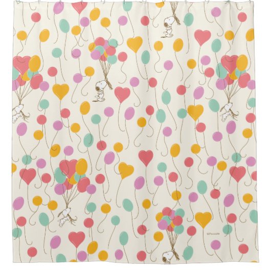 Snoopy Bunches of Balloons Pattern Douchegordijn (Voorkant)