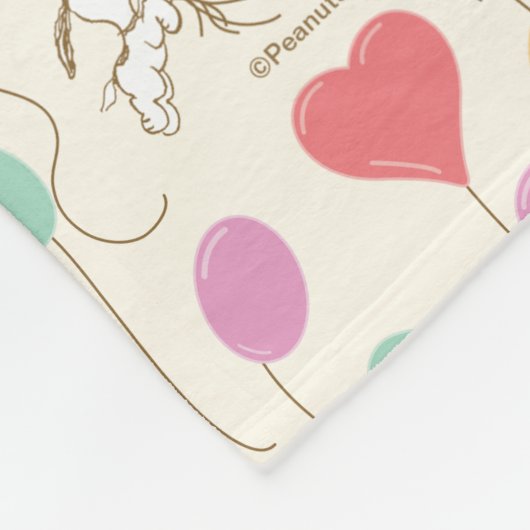 Snoopy Bunches of Balloons Pattern Fleece Deken (Hoek)