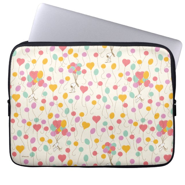 Snoopy Bunches of Balloons Pattern Laptop Sleeve (Voorkant)
