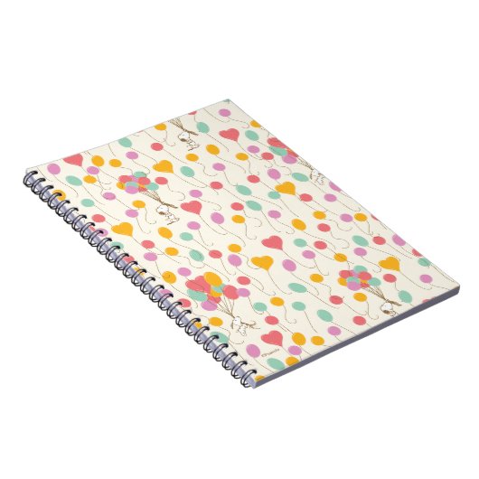 Snoopy Bunches of Balloons Pattern Notitieboek (Rechterzijde)