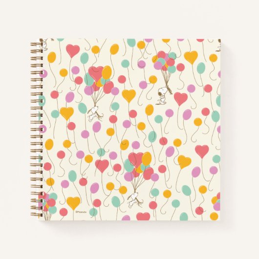 Snoopy Bunches of Balloons Pattern Notitieboek (Voorkant)