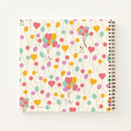 Snoopy Bunches of Balloons Pattern Notitieboek (Achterkant)